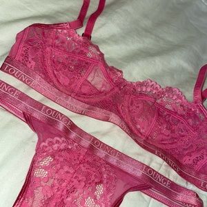 lounge blossom balcony bra and thong set